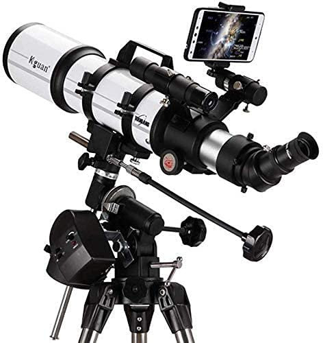 Teleskop Refraktor Teleskop Multilayer Grüne Folie mit Äquatorialer Halterung Handyfinder Stern Koaxialkalibrierung