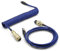 Glacier Premium Quality Braided USB Coiled Cable for Keyboard (Navy)