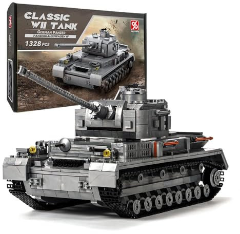 XIYI DAHONPA Panzer-Ⅳ Tank Army Building Block(1328 PCS),WW2 Military Historical Collection Model with Soldier Figures,Toys Gifts for Kid and Adult.