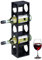 Relaxdays Étagère à vin pour 5 Bouteilles, en Bambou, HxLxP : 53x14x12 cm, Cuisine, Cave à vin et Bar, à Poser, Noir