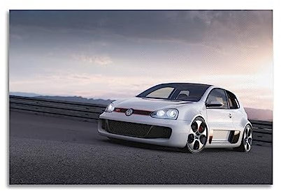 Sportauto-Poster für Golf GTI Rennauto, dekoratives Gemälde, Leinwand, Wand- und Kunstbild, Familien-Schlafzimmer, 60 x 90 cm