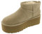 UGG W Classic Ultra Mini Platform, Stivali Donna, Beige, 39 EU