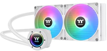 Thermaltake TH280 V2 ARGB Sync/AlO Liquid Cooler/Fan 140mm*2/PWM 500~1800 RPM/Mirror Waterblock/MB ARGB Sync Control/White, CL-W377-PL14SW-A