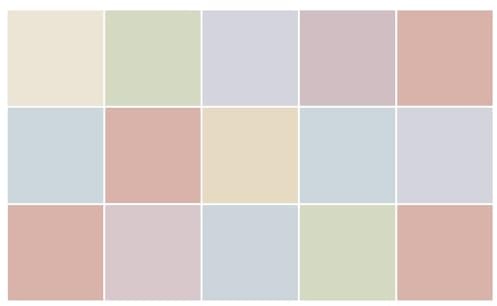 Ulticool - Waterproof Tile Stickers - Watercolour Pastel Soft - 15 x 15 cm - 15 Pieces - Tile Film - Flute for Bathroom Wall