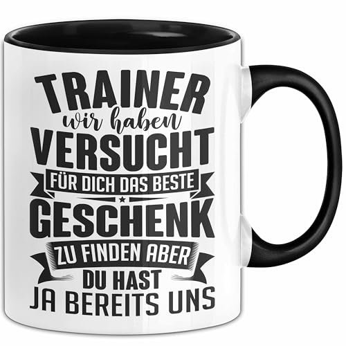 Co-Trainer Trainer Fußballtrainer Geschenk Tasse Geschenkidee für Trainer Lustig (Schwarz)