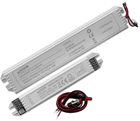 KIT EMERGENZA 220V TRASFORMATORE ALIMENTATORE ANTI BLACK OUT PER TRASFORMARE LUCI LED DA 3W A MAX 40W IN LAMPADA DI EMERGENZA CON DRIVER ESTERNO E BATTERIA 4AH 44.4WH