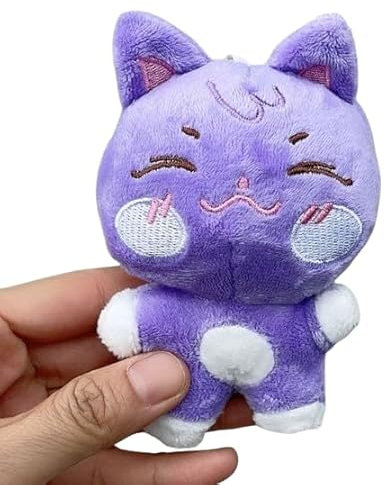 ATINY Hongjoong Seonghwa Yunho Yeosang San Mingi Wooyoung Jongho Porte-clés en peluche 10 cm Porte-clés Kpop pour sac d'école Décoration de sac à main Pendentif, Renard violet, 10cm