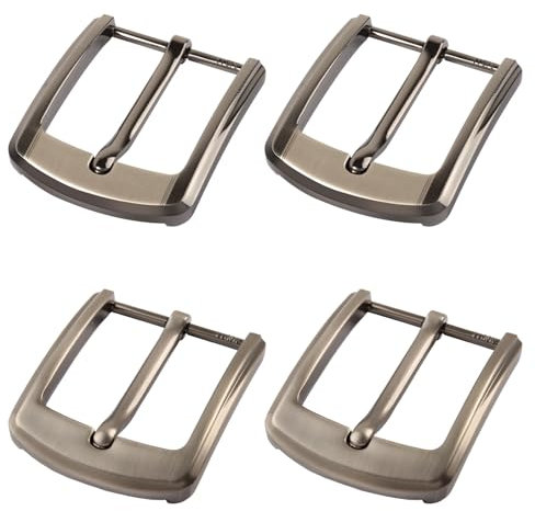 Parastar 4-teilige Herren-Gürtelschnalle, 40mm (1,6), mit Einzackiger Heavy Duty Zinklegierung, zum Auswechseln für Männer und Frauen (2 Farben)