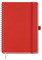BEZEND Kalender 2025 2026 Wochenplaner A5,18-Monate Juli 25-Dez 26,Buchkalender Ringbuch PU-Leder Softcover 1 Woche 2 Seiten mit Stifthalter - Rot