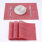 Tischsets Abwaschbar - Platzsets aus PVC, rutschfest und Waschbar - Platzdeckchen - Tischunterlage, Platzset, Tischuntersetzer für Esszimmer, Küche und Restaurant (Rot Mix, 4er Set)