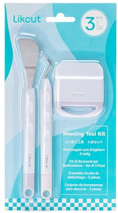 LIKCUT Herramienta de escarda Accesorios Plotter, Kit de Herramientas básicas de 3 Piezas, Herramientas de escarda de Vinilo para Bricolaje