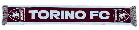 CALCIOGADGETS Sciarpa Torino UFFICIALE modello Jacquard in Acrilico bianco granata SCJTRGR01