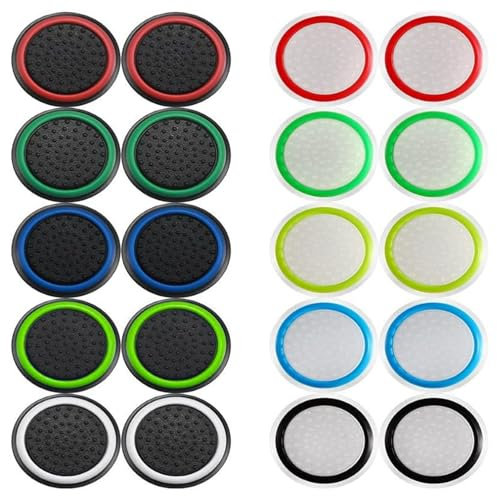 QZKJQDD Joystick Kappen Controller Sticks Grips, Joystick Kappen Thumb Grips, Silikon Thumbsticks Grips Caps, ps4 Controller zubehör, Thumb Gripssticks-Kappe, Schutzkappe (20 Stück)