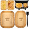 120 Stück Backpapier für Heißluftfritteuse 5,2L / 3,1 L, Airfryer Backpapier Pergamentpapier Liner Kompatibel mit Tefal EY9018, Cecotec 5,5/3,5 L,Philips Airfryer Dual Basket und Ninja Dual Air Fryer