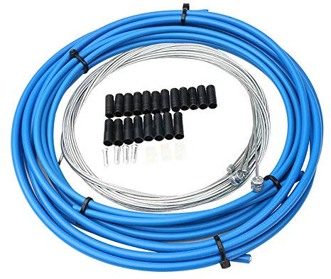 AYXAMO Cavo Freno Bici,Guaina Freno Bici Set di Tubi della Linea di Bicicletta MTB Set Moutain Road Bike Bike Line Shift Line(Blue)