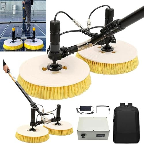 Cepillo Limpieza Paneles Solares,Cepillo para Paneles Solares Limpiando El Techo,Limpiador Placas Fotovoltaicas para La Limpieza Paneles Solares y Fotovoltaicos,Gpbb7.5M