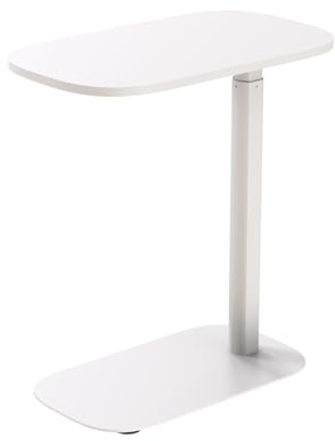 Spacetronik Beistelltisch C Form, Höhenverstellbarer Couchtisch Klein | Sofatisch Höhenverstellbar 64,5-104,5 cm, Laptoptisch ohne Rollen, Ergonomischer Tisch für Sofa, Bett oder Büro