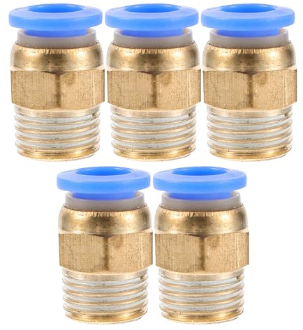 IMIKEYA 5 pièces Raccord Rapide pour Tuyau Air Raccord Pneumatique Abs Cuivre Connexion Rapide sans Fuite Adapté Compresseur Nettoyeur Haute Pression