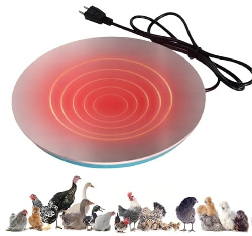 Hühner Warmwasserbereiter, 19.5cm Heizplatte Hühnertränke Aussenbereich, Hühner-Warmwasserbereiter, Winter-Enteiser, Beheizte Basis Für Geflügel, Hühner, Hunde, Katzen, Mit 1,4 M Langem Stromkabel