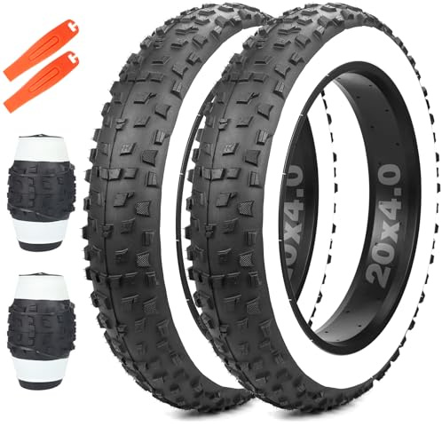 MEGHNA Neumáticos para bicicleta Fatbike 98-406, 20 x 4,0 pulgadas, neumáticos de perfil de alta calidad para bicicleta eléctrica, bicicleta de fatbike, tires de 4 pulgadas