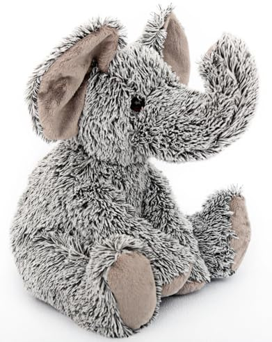 Cute Fluffy Grey Elephant Door Stopper Decorative Door Stops for Home and Office, Elephant Weighted Interior Doorstop Fabric Stuffed Animal Door Stopper Decor-Grey