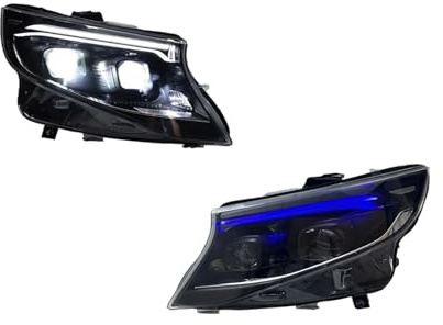 Phares LED Compatible with voiture Compatible Pour Mercedes-Benz Vito W447 (2016-2023) - Feux de jour (DRL) - Projecteur - Accessoires auto dynamiques modifiés