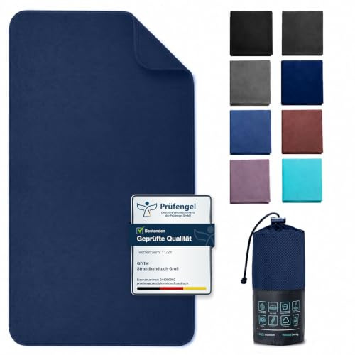 Giyim Mikrofaser Handtuch - Kompaktes Schnelltrocknendes Fitness & Sport Microfaser Handtücher 80x160, Saugfähig als Sporthandtuch, Strandtuch, Saunatuch, Badetuch und Reisehandtuch mit Tasche