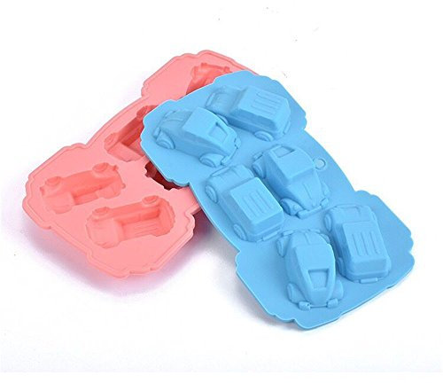Creativee 2 Stück Auto Form Silikon Muffin Kuchen Backform Schokolade Gelee Süßigkeiten Seife Form
