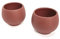 TEA SOUL Zisha 2 100ml, typische chinesische Teetassen aus einem bestimmten roten Ton aus Yixing, Keramik, braun, 6.3 x 6.3 x 5 cm, 2