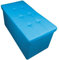 HomeHarmony® Quilted Top Folding Storage Ottoman Seat, Stool, Toy Storage Box Faux Leather (Teal Blue, Large)
