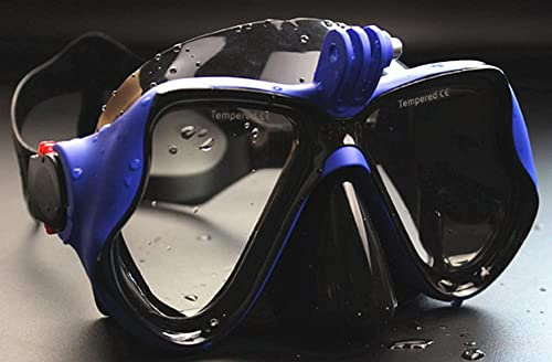 WOWDECOR Tauchmaske für Gopro Kamera Erwachsene Kinder mit Kurzsichtigkeit Kurzsichtig, Schnorchelmaske Taucherbrille Dioptrin Dioptrien Korrektur - Blau (Different 2 Augen)