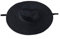 Ulalaza Sombrero de sol trenzado de ala ancha para mujer, con protección solar UPF 50+, gorra de playa de verano, sombrero de paja, 30000BLK 10CM, Talla única