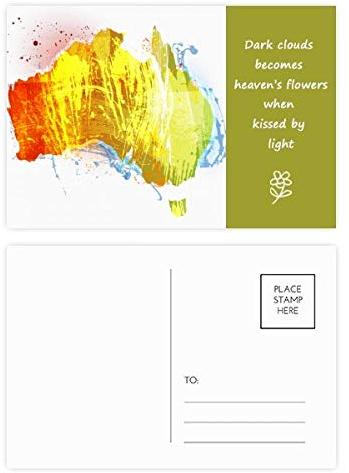 Australien-Postkarten-Set, bunt, mit Illustrationsmuster, 20 Stück