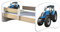 Kinderbett Jugendbett mit einer Schublade und Matratze Sonoma mit Rausfallschutz Lattenrost ACMA II 140x70 160x80 180x80 (42 Traktor, 160x80)