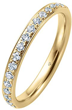 585er Gelbgold Diamant Memory Ring mit Brillanten 0,35 ct. Memoire Eternity 14K Gr. 52