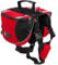 Satteltasche Hunderucksack für Mittlere Große Hunde, Packtaschen Rucksack für Reisen Wandern Training, Reflektierende Wasserdicht Verstellbare Kabelbaumweste mit Griff (rot, M (Hund 18 kg - 28 kg)