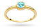MARKO Klassischer Damenring aus Gold mit Topas 0.25Ct, 14 Karat Gold (585) | Goldring mit Box | Goldring für Frauen (Topas, 70 (22.5))