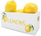 Lemon Tiered Tray Decor Lemon Mini Crate Summer Farmhouse Lemonade Kitchen Decorations Summertime Wood Crate with 5 Faux Lemons