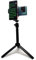 Doppelter Smartphone-Clip, ausziehbares Mini-Stativ für Kamera/Telefon/Webcam/Fill Light und andere Geräte mit 1/4 Zoll Gewinde, Live-Broadcast-Ständer, Smartphone-Teleprompter