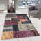 HomebyHome Kurzflor Teppich Wohnzimmer 160x230 cm, Vintage und Kariert Design, in Bunt - Orient Teppich, rutschfest, Waschbar und Weich - Ideal für Schlafzimmer, Esszimmer, Küche