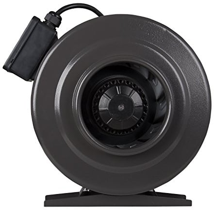 Rohrventilator 315 mm Anschluss 200 W Grow Fan Lüfter Abluft Gebläse Industrie Lüftung dimmbar regelbar 2,4 M Stromkabel EU-Stecker (1800 m³/h (regelbar))