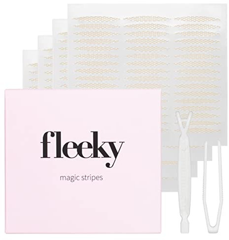 fleeky Schlupflider Stripes Magic - unsichtbare Augenlider Stripes zum Schlupflider-Lifting ganz ohne OP, eyelid tape, Doppel-Schluplid Aufkleber zu Kaschierung (M)