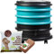 WORMbox | Wurmkomposter Wurmfarm Wurmkiste mit 3 Schalen Türkis + 500g Kompostwürmer / 1000 STK + 1 Coco | 48 Liter | Regenwurmkomposter, Kompostwürmer produzieren Wurmhumus