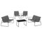 IDMarket - Salon de Jardin Bas Malaga 6 Places avec canapés, fauteuils et Table Gris Anthracite