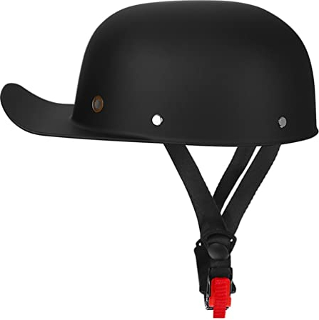 Motorradhelm Halbschalenhelm Mit ECE/DOT Zulassung Baseball Cap Helm Jethelm Deutscher Stil Totenkopf Kappe Helm Motorrad Cruiser Roller Cool Helm FüR MäNner Und Frauen
