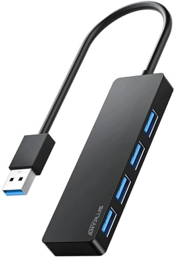 ANYPLUS Hub USB 3.0,Sdoppiatore USB, Prese Multiple, Multi Splitter Per PC,Laptop,Xbox, Flash Drive, HDD, Console, Stampante, PC, Tastiera, HP, Dell