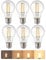 EDISHINE 6 Pack E27 Dimmable LED Edison Bulbs, E27 LED Bulbs Large Edison Screw, 60W Incandescent Bulb Equivalent, 2700K Warm White, 6.5W, Flicker Free Energy Saving for Chandelier Table Lamp