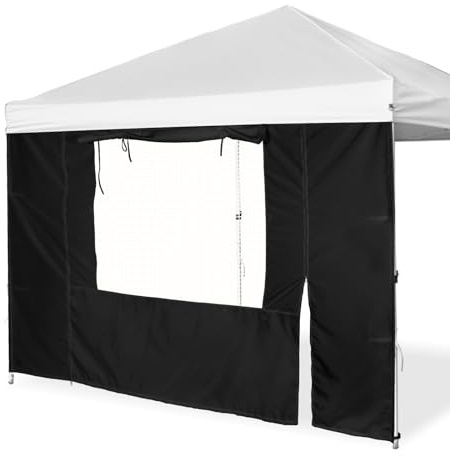MordenApe Sonnenschutz, Seitenwand, Seitenwand mit Tür und Fenster für 25,4 x 25,4 cm Pop-Up-Baldachin, gerades Bein, sofortige Vordächer für den Außenbereich, 1 Packung Baldachin, nur Seitenwand