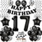 Luftballons 17. Geburtstag Junge Mädchen Deko Schwarz Tortendeko Party Dekoration für 17 Jahre