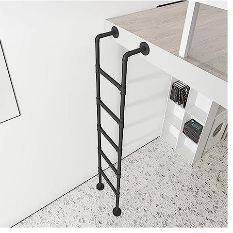 hochbett Leiter Hochbettleiter Industrieller Stil Hochbett-Leiter, 39 51 59 Zoll Hoch Wohnungen RV Etagenleiter, Universal Platzsparend Stufen-Kletterleiter, Für Haus/Bibliothek/Schlafsaal (Size : 10